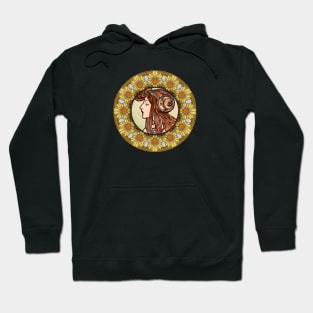 Mucha Flower Wreath Lady 03 Hoodie